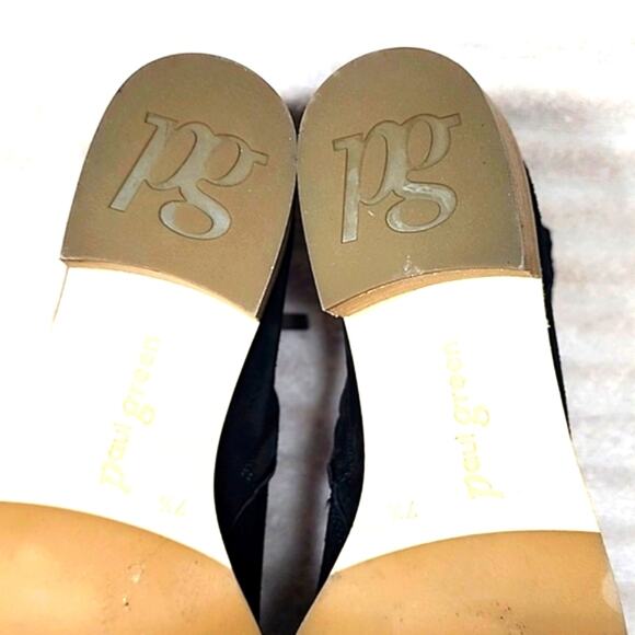 PAUL GREEN SANTE BLACK SUEDE BLOCK HEEL COWBOY BOOTIES SIZE 10 NWOB - Picture 13 of 16